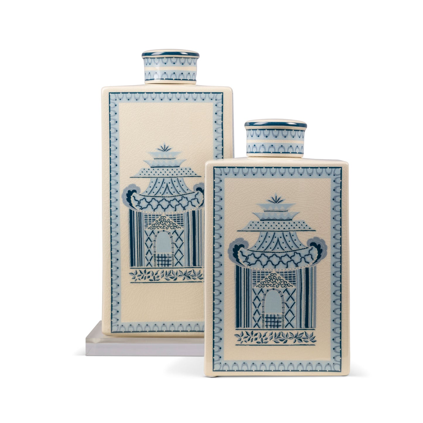 Pagoda Garden Blue Large Jar