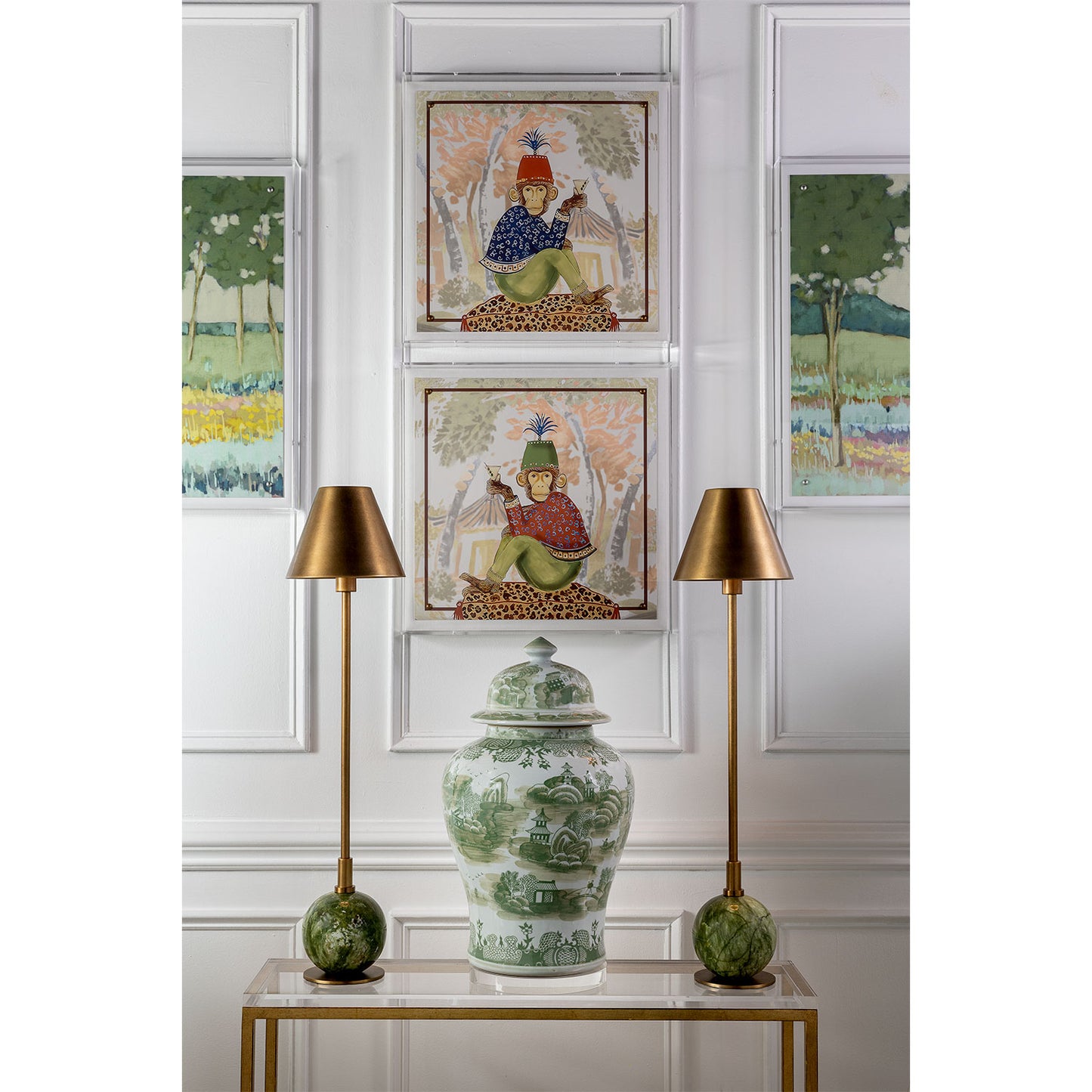 Green Willow Large Jar