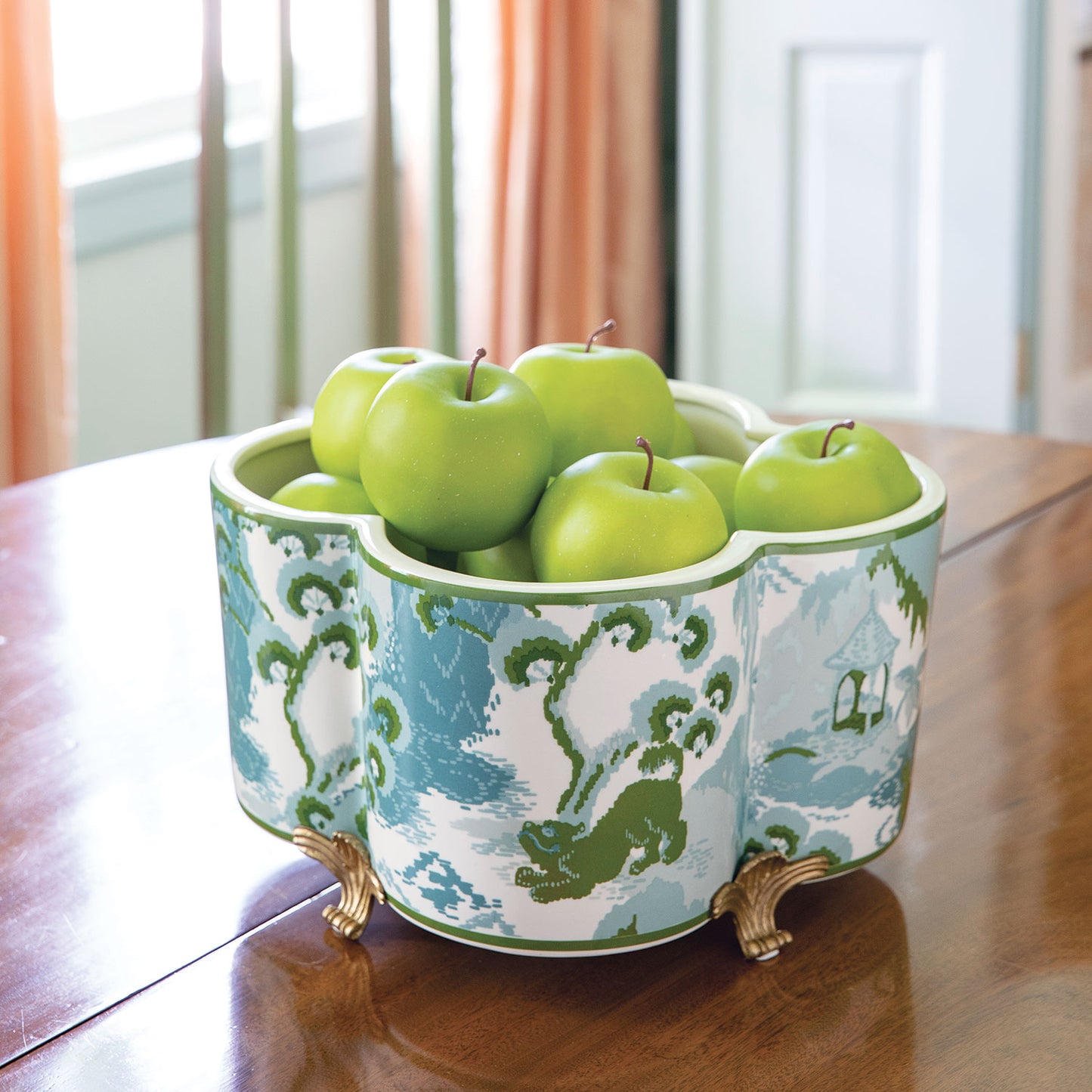 Canton Celadon Quatrefoil Planter