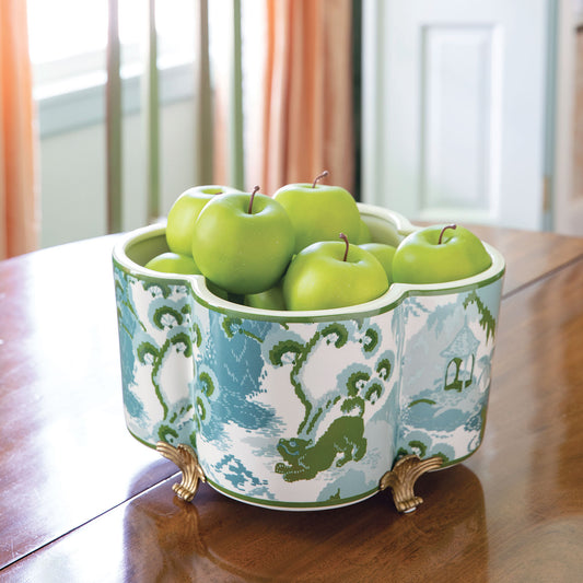 Canton Celadon Quatrefoil Planter