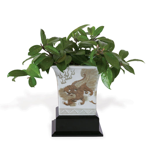 Chow Brown Square Planter with Stand