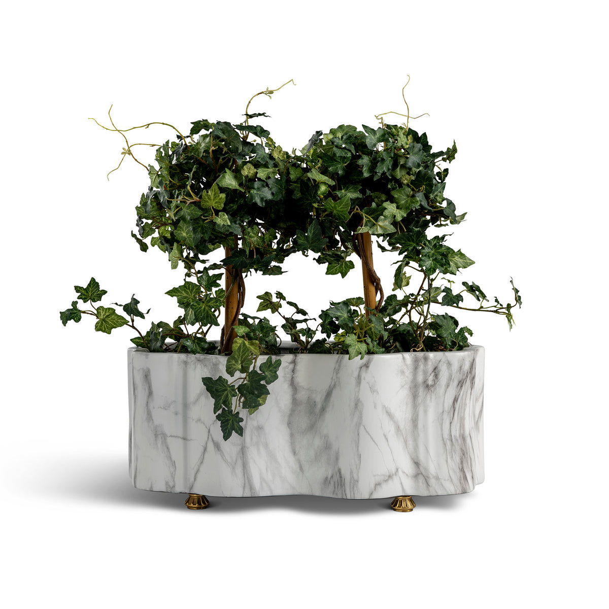 Meridian White Scallop Planter
