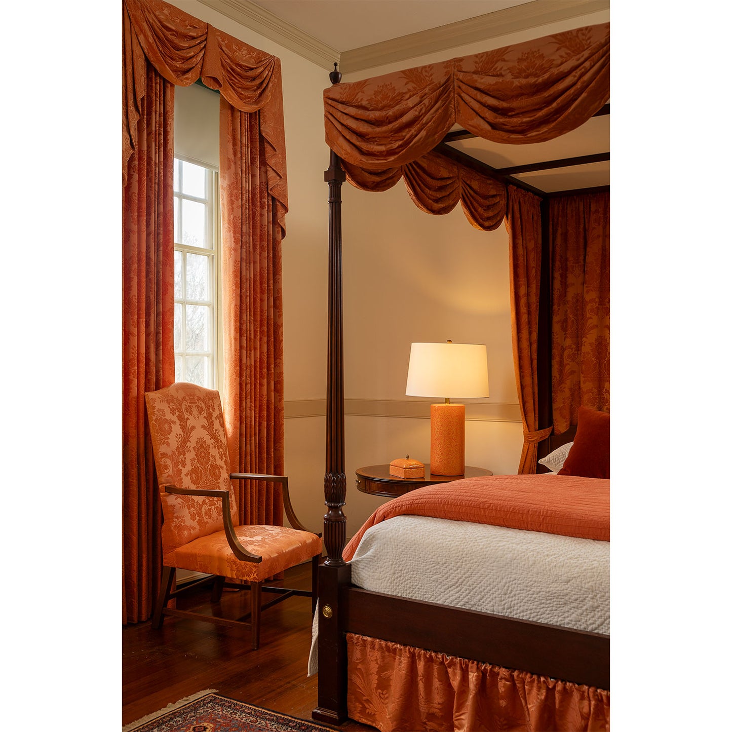 Richmond Damask Coral Box