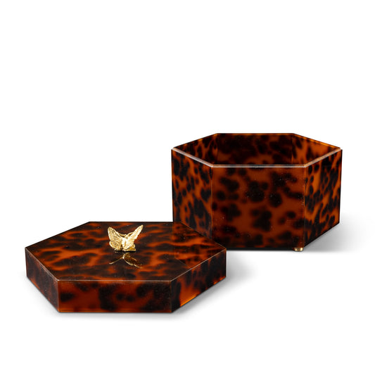 Venetian Tortoise Hex Box