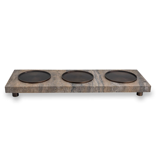 Tivoli Bronze / Gray Candleholder