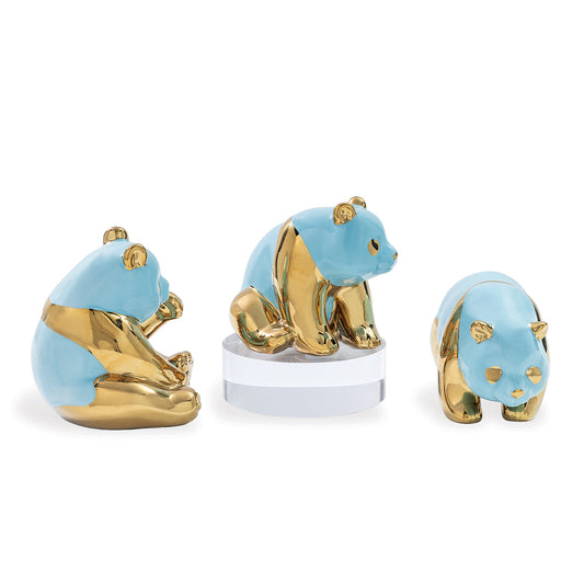 Panda Turquoise Objects (set/3)