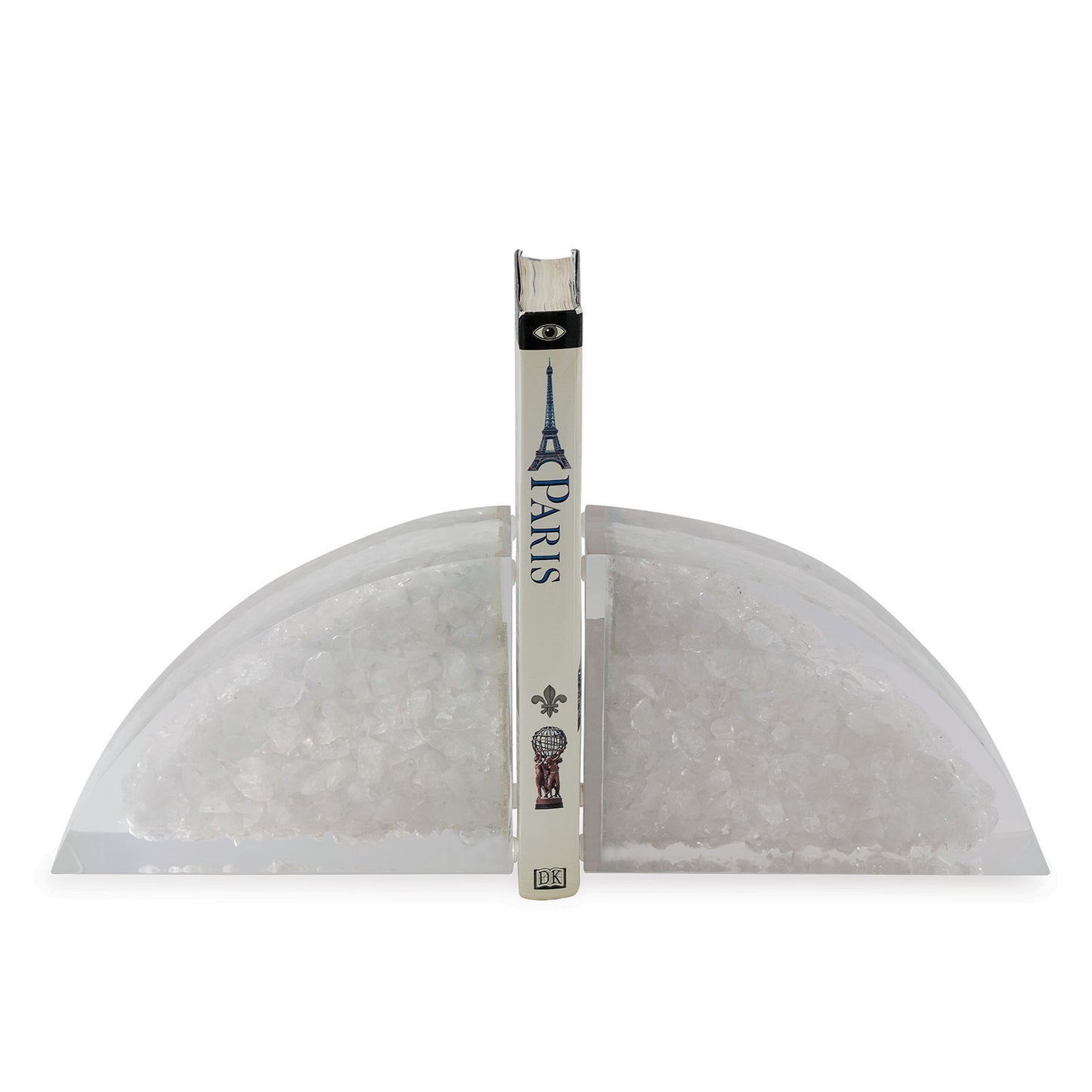 Stoneridge White Moon Bookends-- Pair