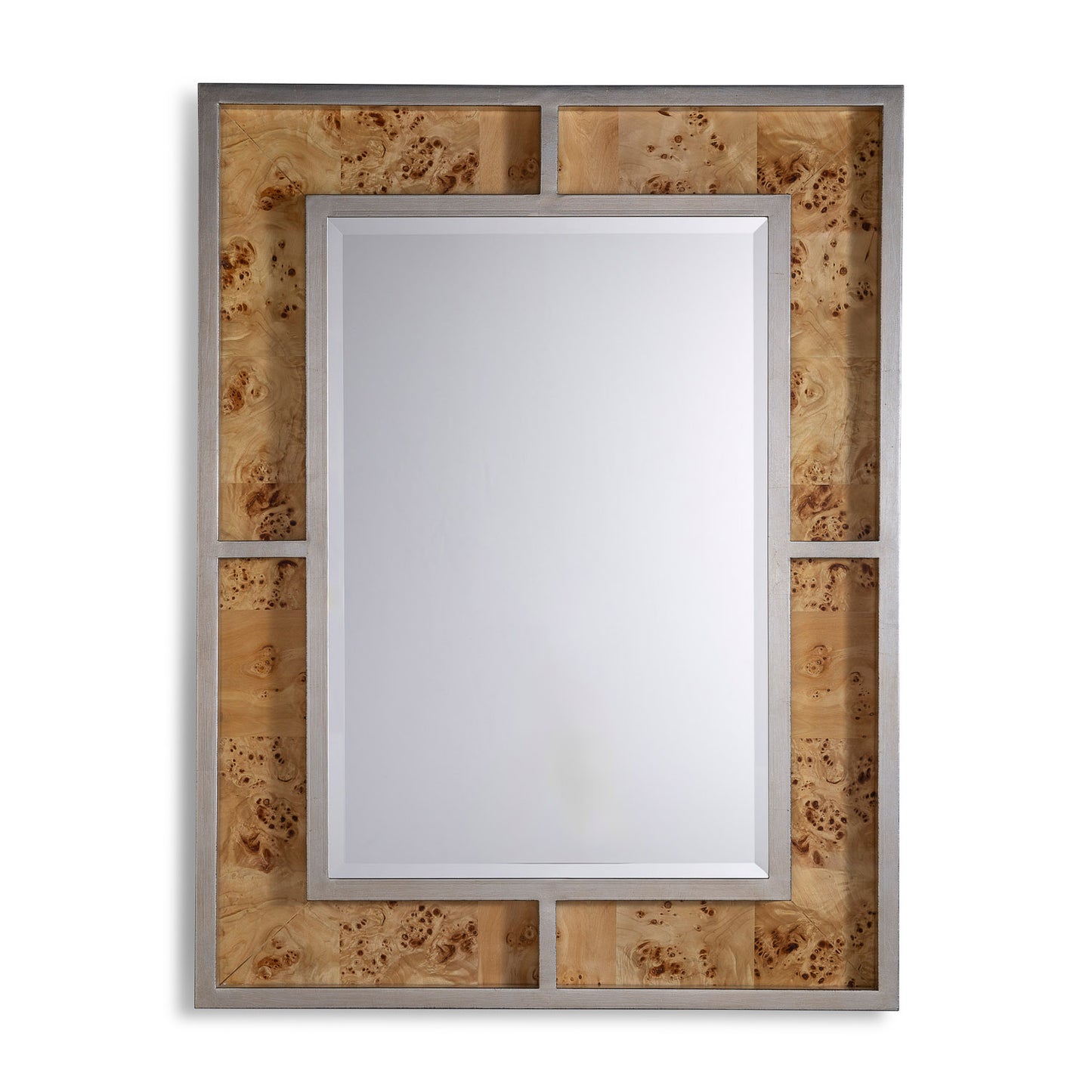 Bedford Silver Monarch Burl Mirror