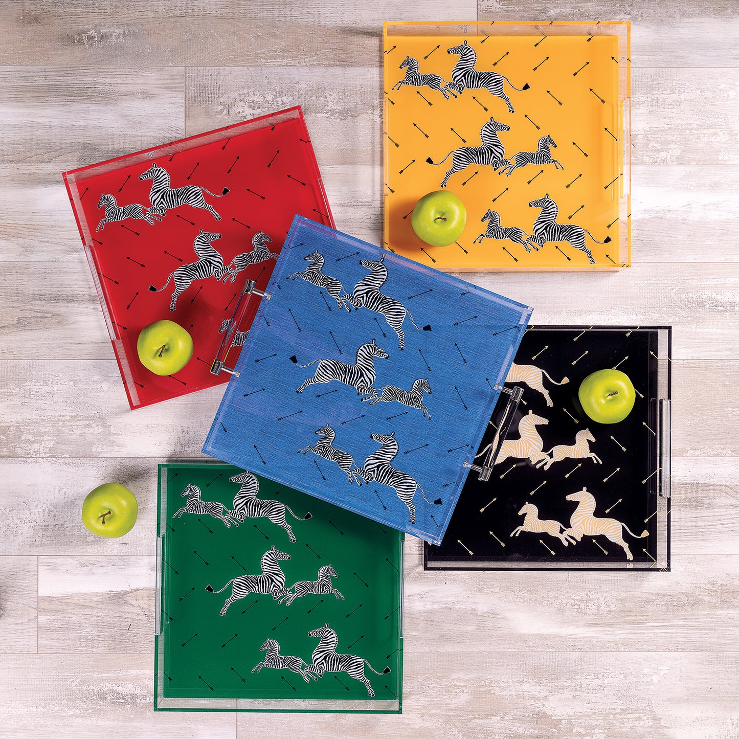 Zebra Yellow Lucite Tray