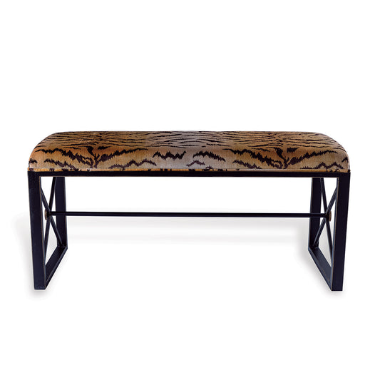 Medallion Black Double Bench With Le Tigre Natural