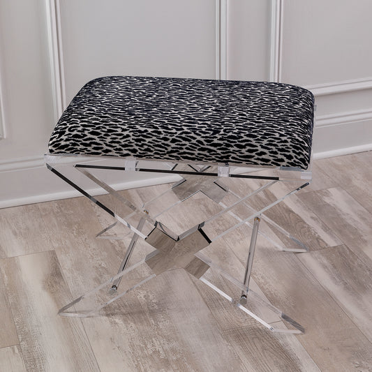 Crossing Lucite Bench Leopard Black-- Kit