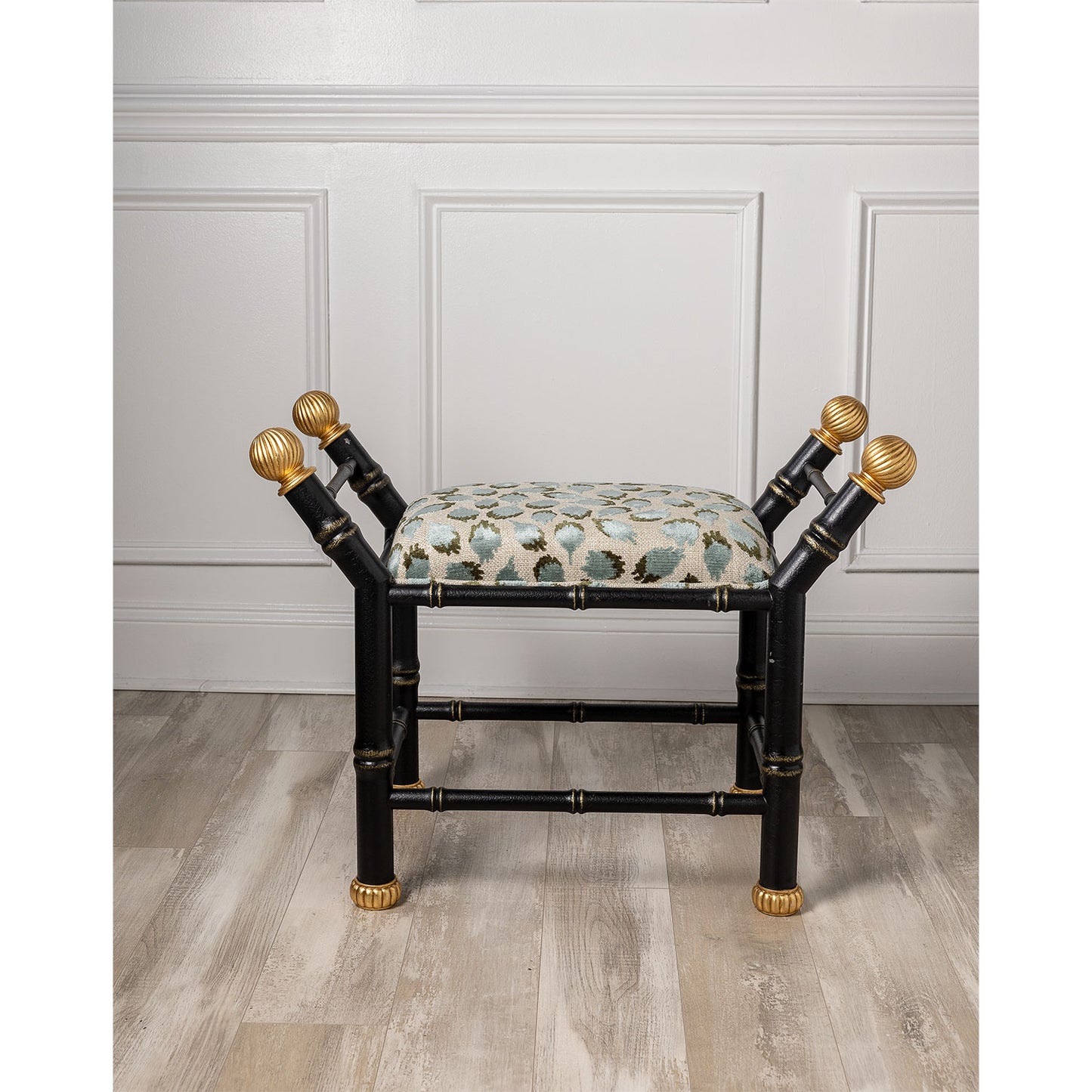 Boca Black Ocelot Celadon Bench