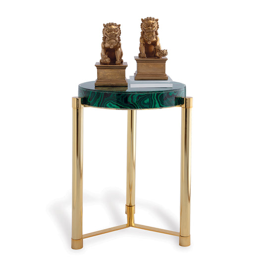 Malachite Gold Accent Table