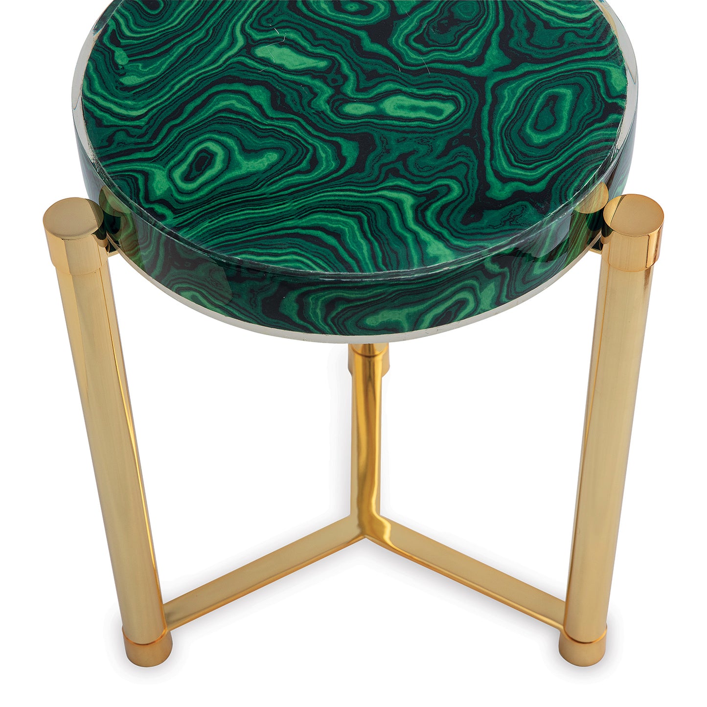 Malachite Gold Accent Table