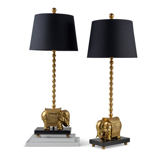 Royal Gold Elephant Lamp Set/2