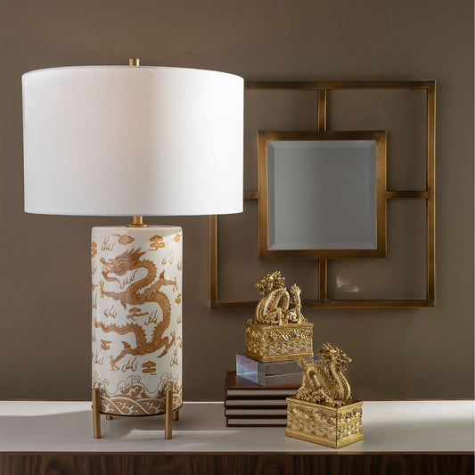 Imperial Dragon Brown Lamp