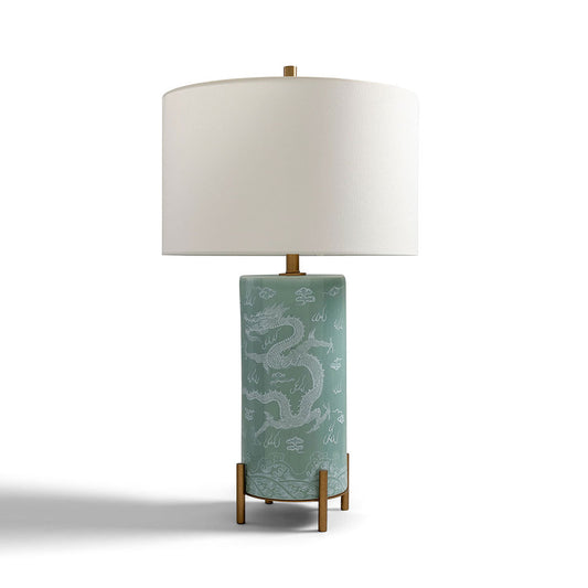 Imperial Dragon Celadon Lamp