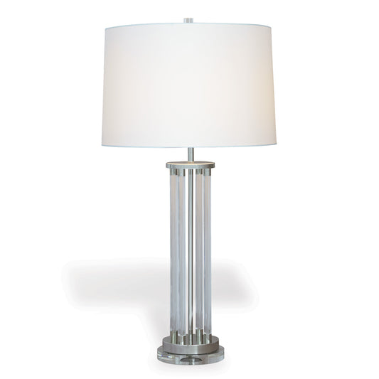 Moderne Nickel Lamp 36"H