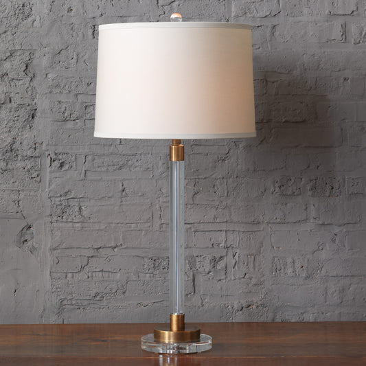 Maxwell Brass Lamp 34"H