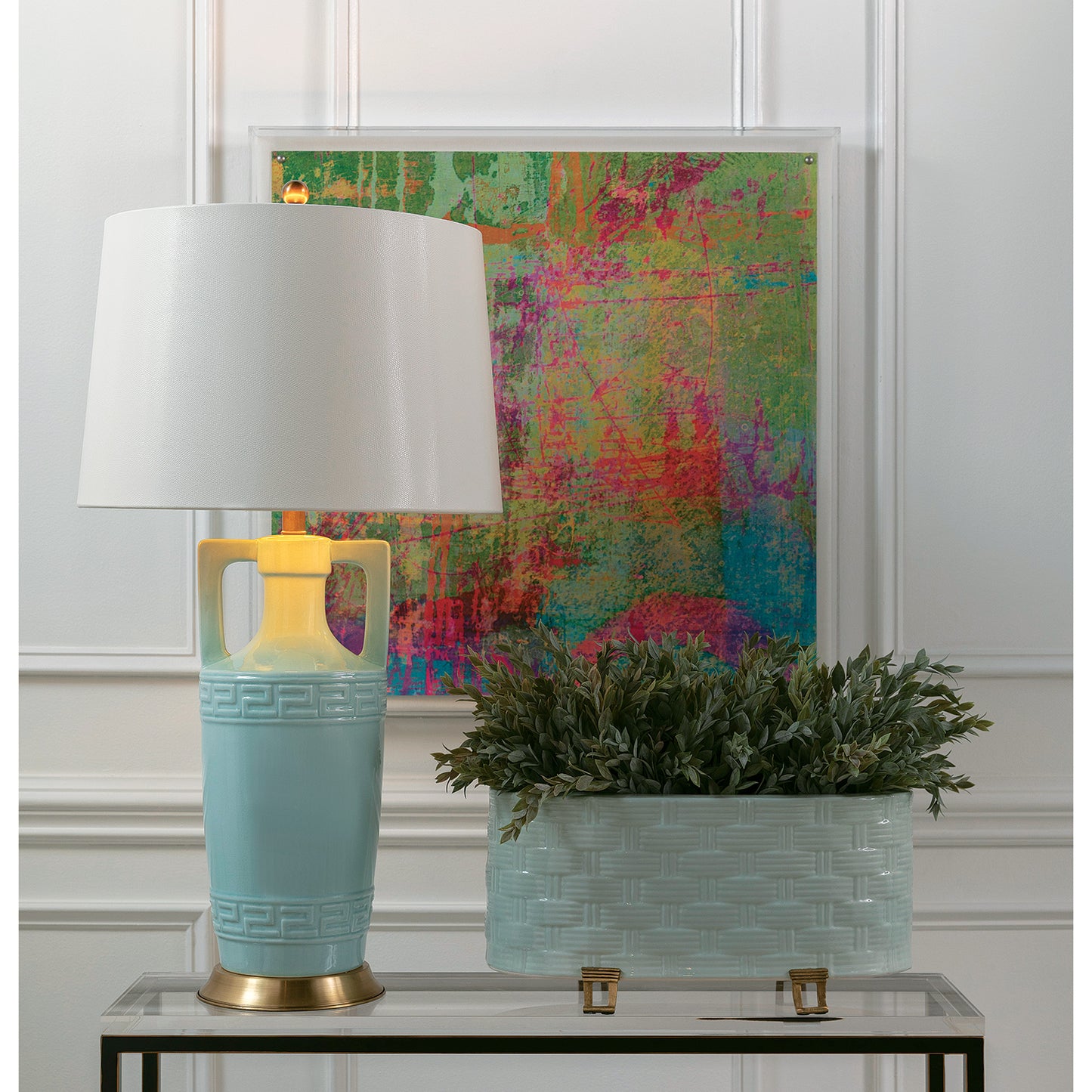 Regency Celadon Lamp