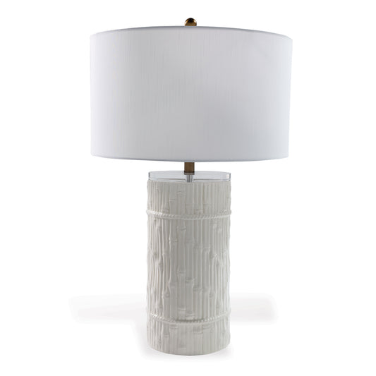 Bamboo Cylinder Cream Lamp