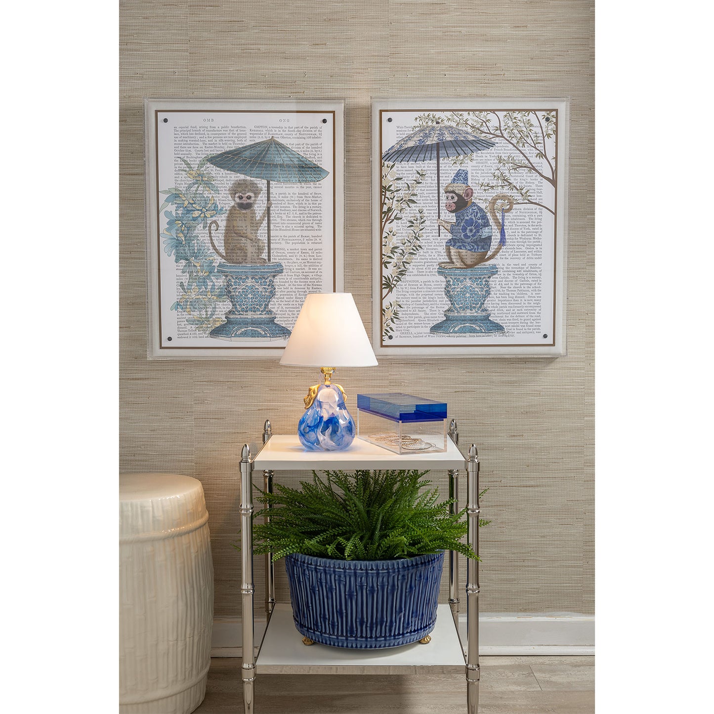 Oceanic Blue Pear Lamp