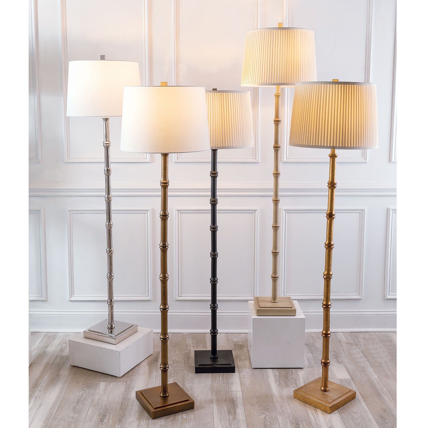Lauderdale Nickel Floor Lamp