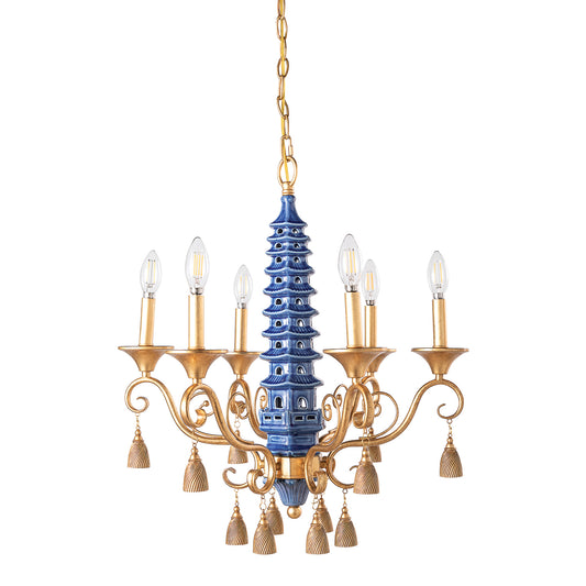 Oh, Pagoda Blue Chandelier