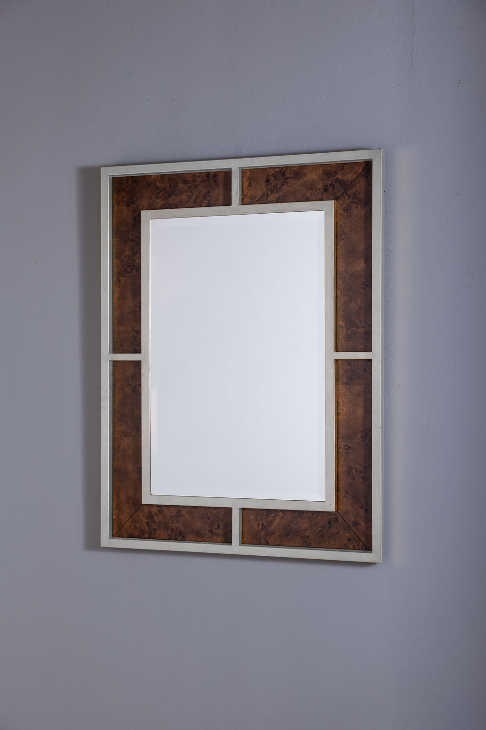 Bedford Silver Whiskey Burl Mirror
