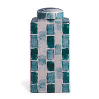 Celadon Tile Square Tea Caddy Large