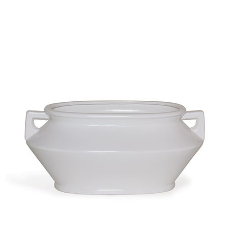 Santorini White Oval Planter