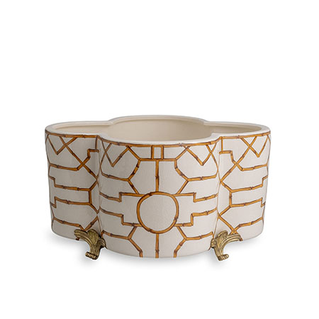 Scalamandre Baldwin Quatrefoil Planter