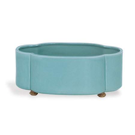 Carol Oval Celadon Planter