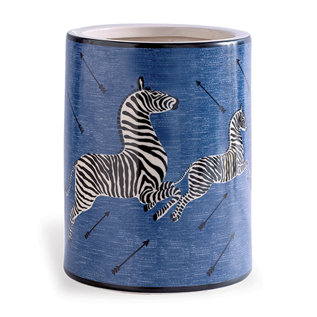 Zebra Blue Ice Bucket