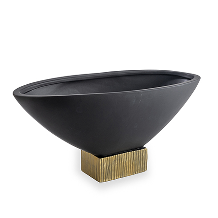 Bruner Black Compote Oval