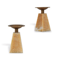 Cairo Tuscan Marble Candleholder--set/2