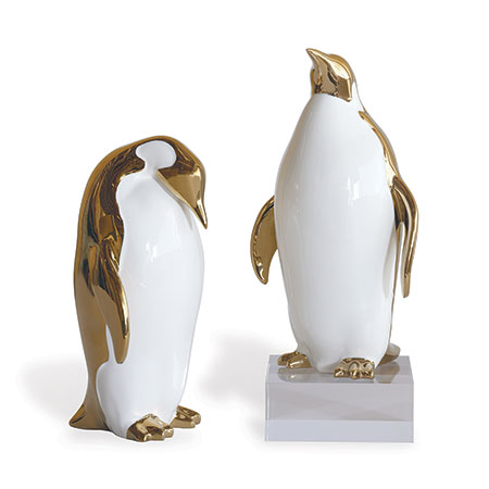 Penguin Cream Objects (set Of 2)