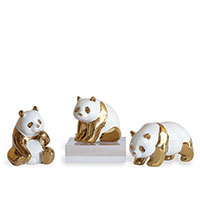 Panda Cream Objects (set Of 3)