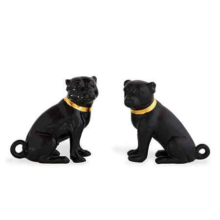 Cecil Black Pug- Pair