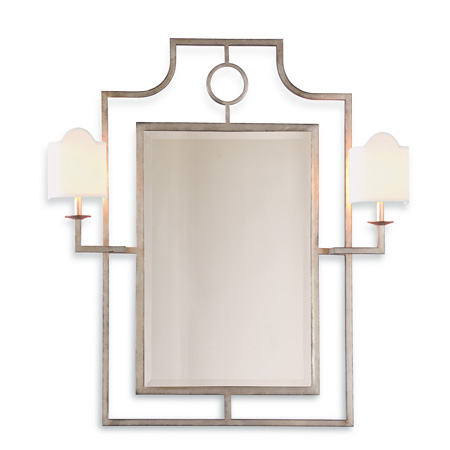 Doheny Silver Mirror W/sconces