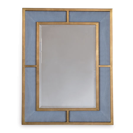 Bedford Gold Marine Blue Mirror
