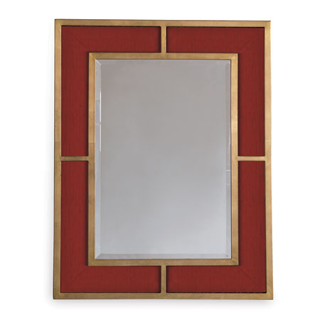 Bedford Gold Crimson Weave Mirror