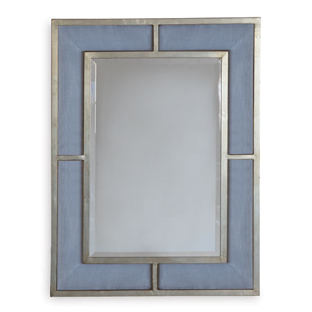 Bedford Silver Marine Blue Mirror