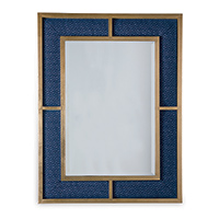 Bedford Gold Mirror / Nigel Blue Fabric