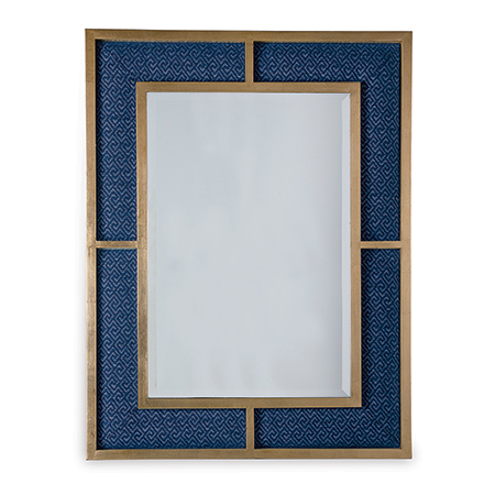 Bedford Gold Mirror / Nigel Blue Fabric