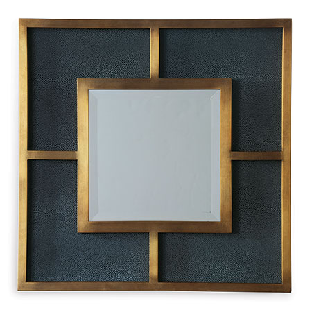 Cairo Brass Shagreen Mirror