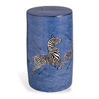 Zebra Blue Stool