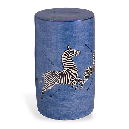 Zebra Blue Stool