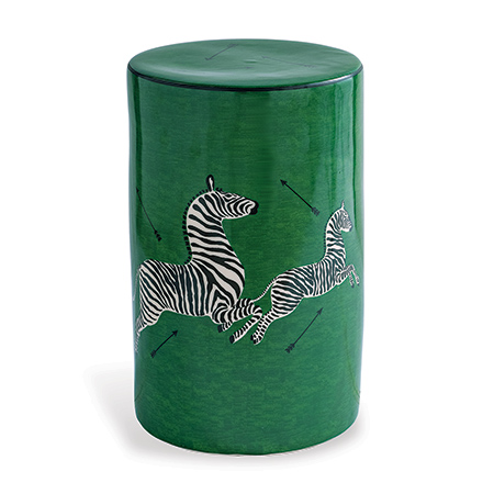 Zebra Green Stool