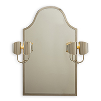 Quinton Nickel Mirror With Sconces